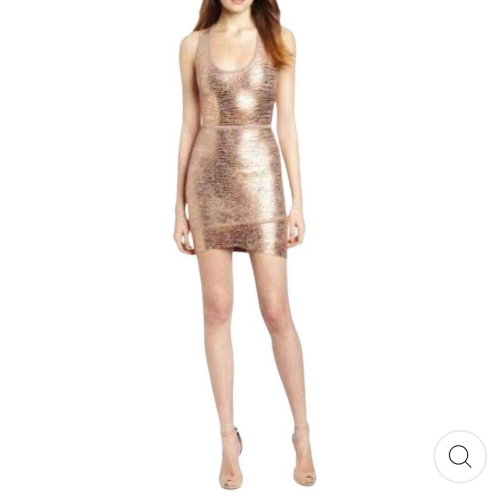 ✨BCBGMAXAZRIA Gisela across Cross Foil Print Bodycon Dress✨
